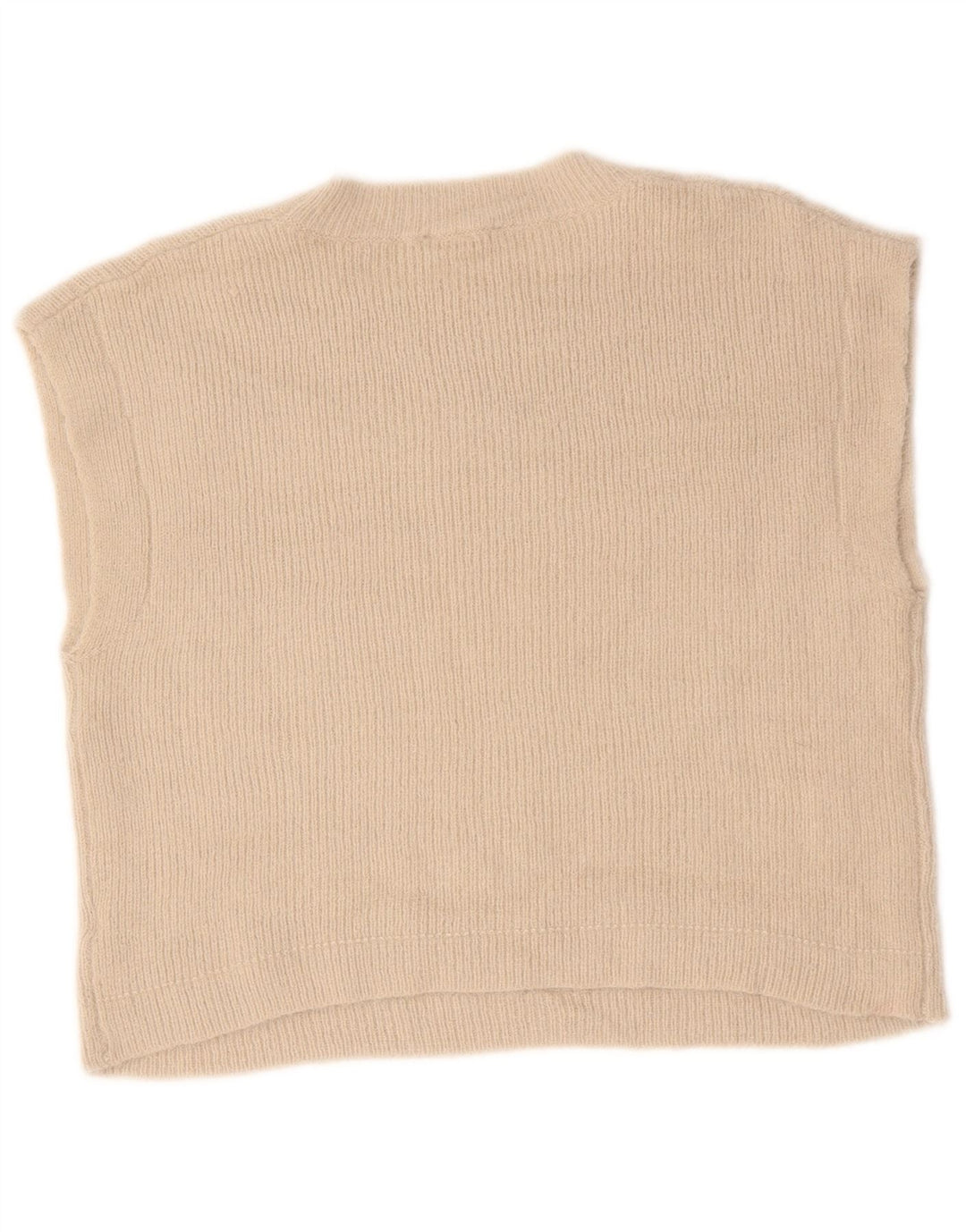 Zara Damen Crop Vest Tank Top UK 16 Large Beige