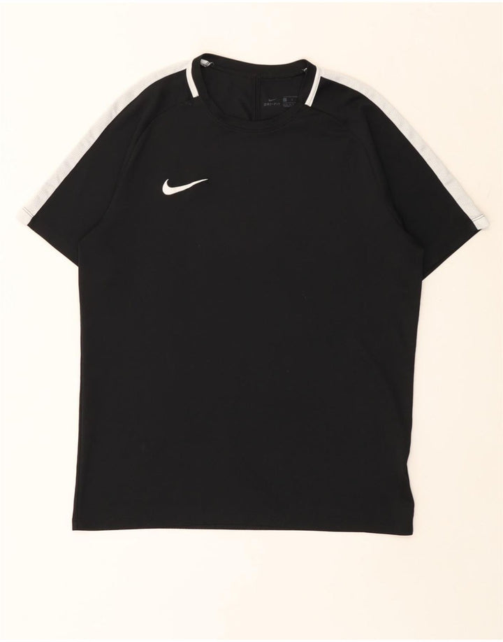 NIKE Damen Dri Fit T-Shirt Top UK 16 Large Schwarz Colourblock Polyester