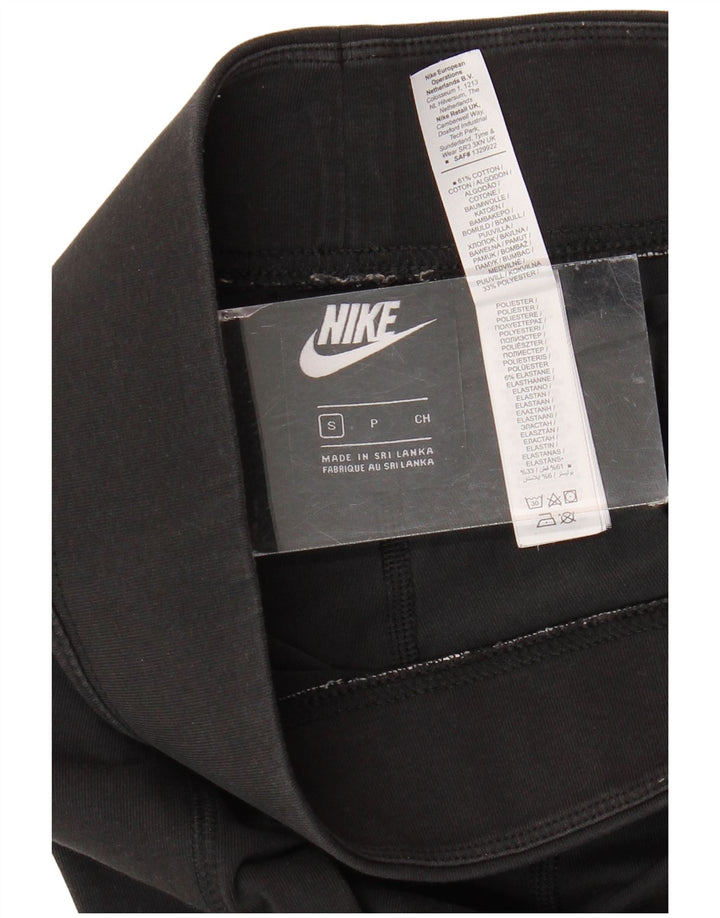 NIKE Womens Graphic Leggings UK 10 Small Schwarz Baumwolle