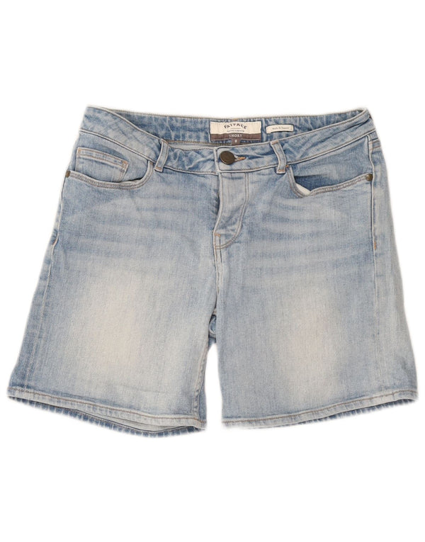Fat Face Damen Jeansshorts UK 8 Small W30 Blaue Baumwolle