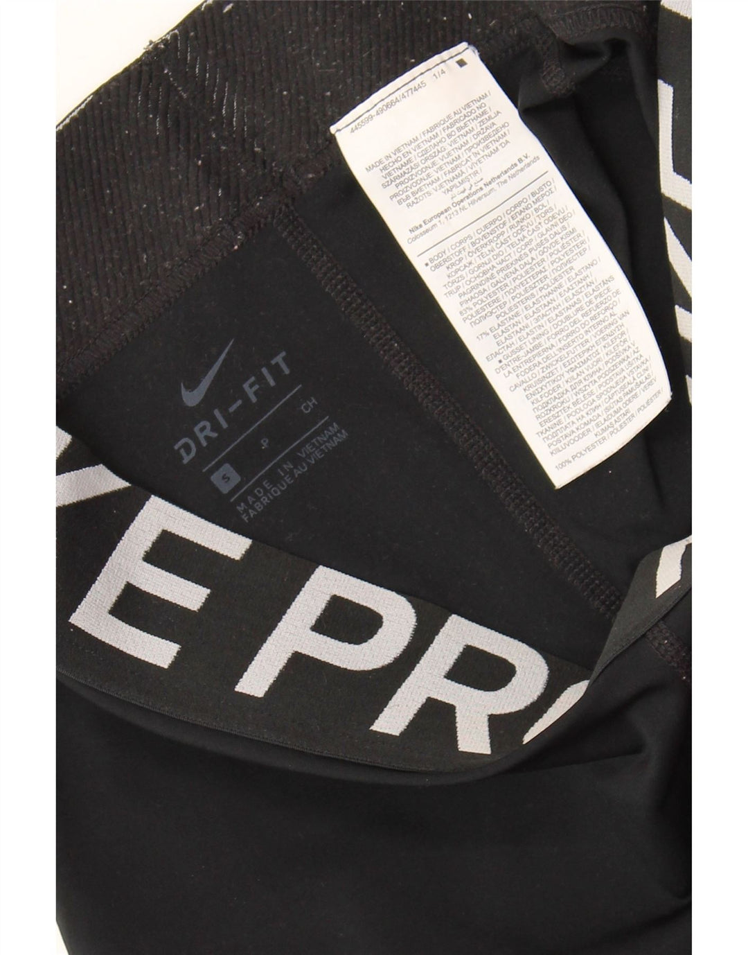 NIKE Damen Dri Fit Graphic Sport Shorts UK 8 Small Schwarz Polyester