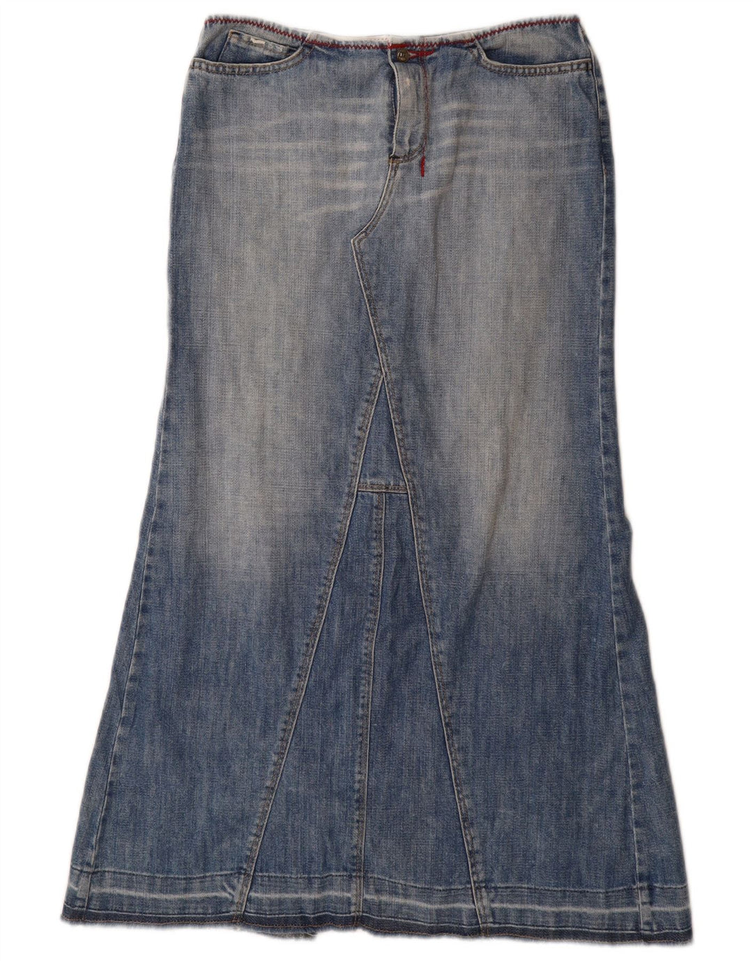 GAS Damen-Jeansrock mit hoher Taille, Größe S, W27, Blau