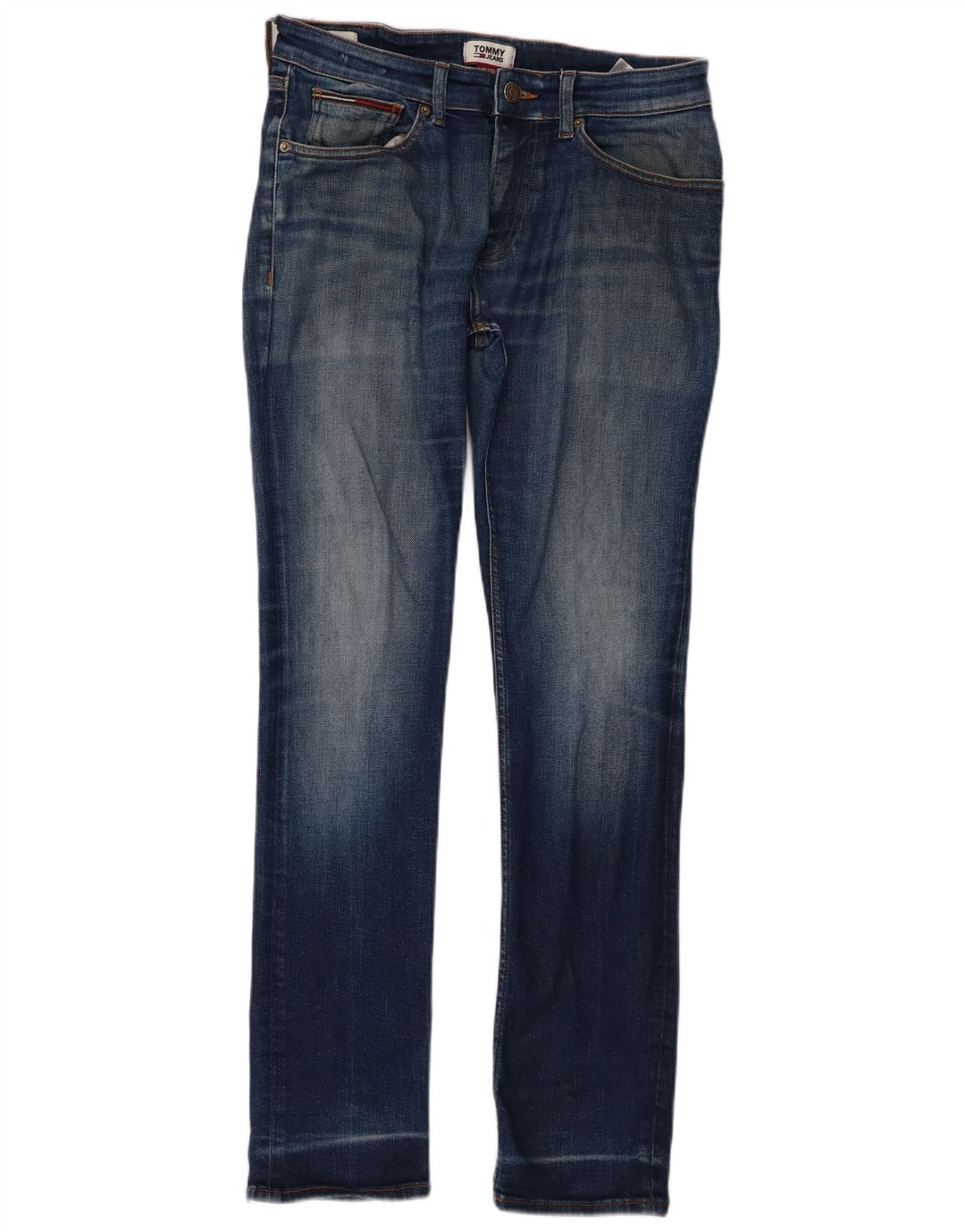 Tommy Hilfiger Herren Slim Jeans W31 L32 Blaue Baumwolle