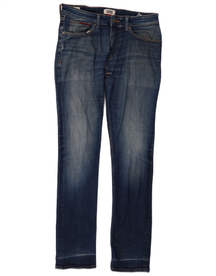 Tommy Hilfiger Herren Slim Jeans W31 L32 Blaue Baumwolle