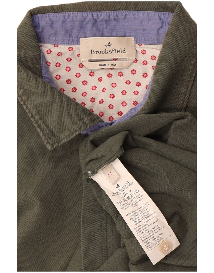 Brooksfield Herren Poloshirt IT 52 Large Khaki Baumwolle