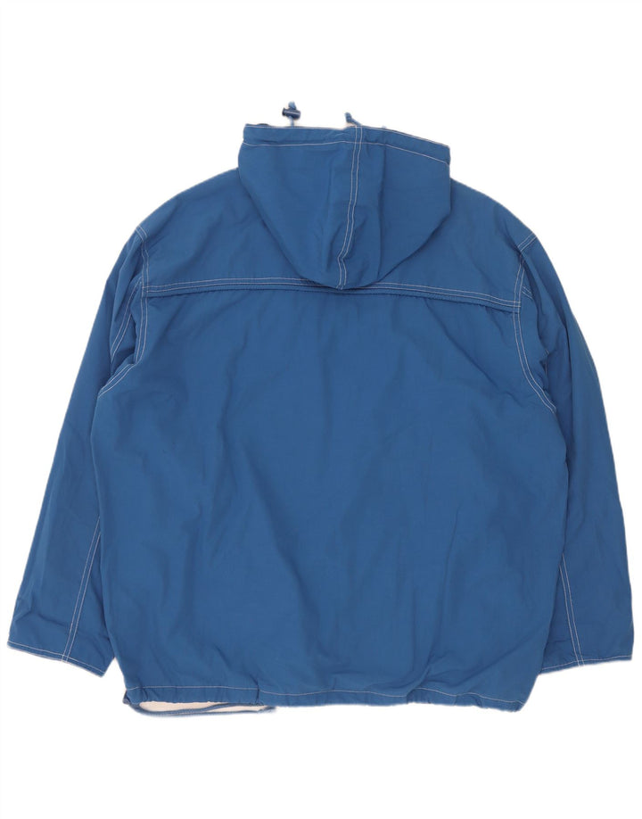 John F Gee Übergroße Anorakjacke mit Kapuze und Grafik für Jungen, 15–16 Jahre, Blau