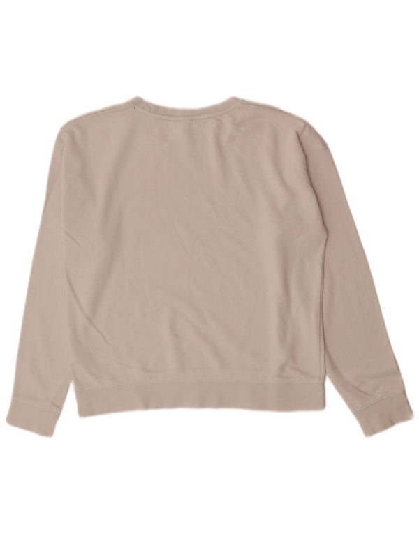 Vans Damen Grafik-Sweatshirt-Pullover UK 10 Small Weiße Baumwolle