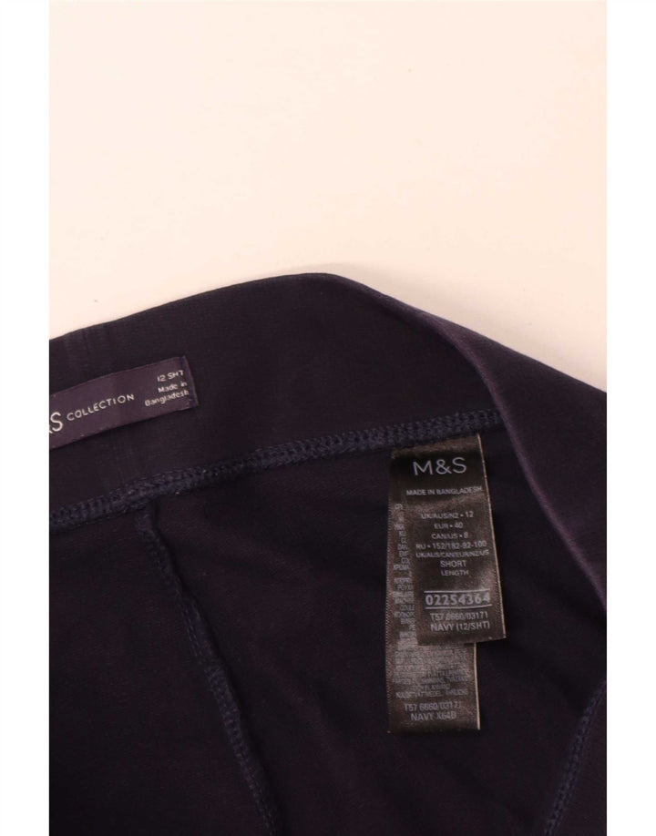 Marks & Spencer Damen Leggings UK 12 Mittel Marineblau Baumwolle
