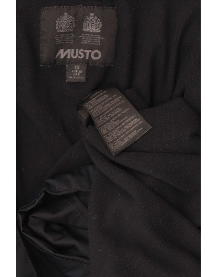 Musto Damen-Windbreaker-Jacke mit Kapuze, übergroß, Gr. 10, Schwarz
