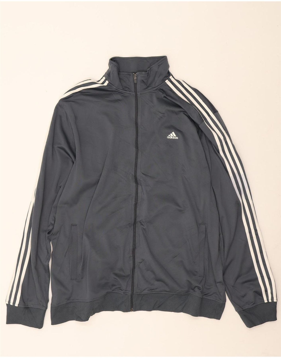 Adidas Herren Climalite Trainingsanzug Top Jacke 2XL Grau Polyester