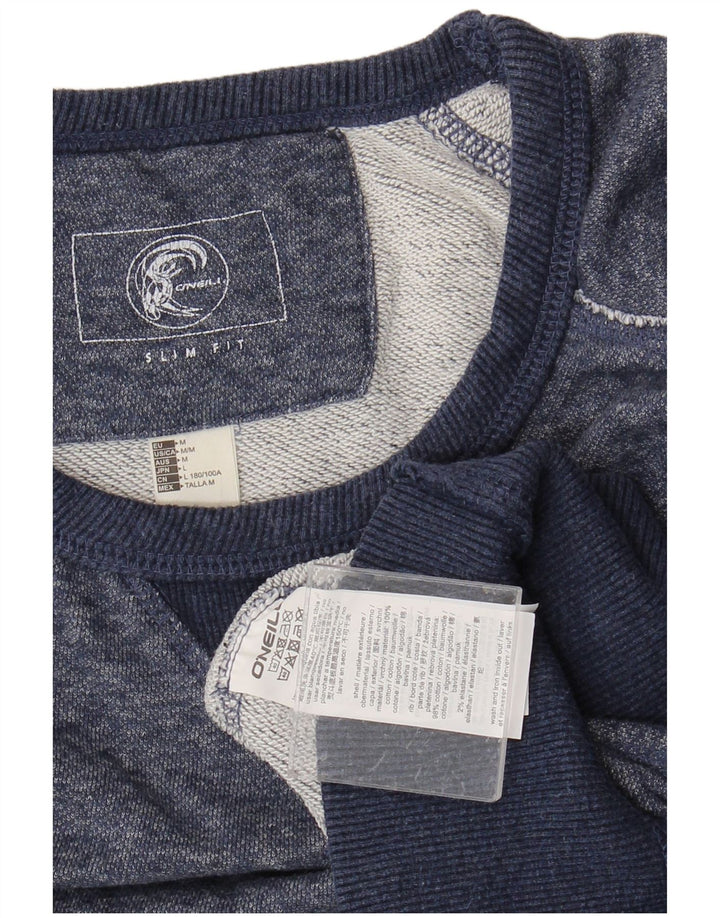 O'NEILL Mens Slim Fit Sweatshirt Jumper Medium Navy Blue Cotton