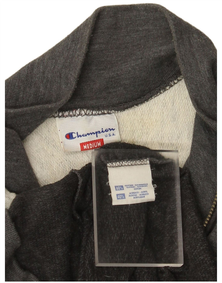 Champion Herren USA Trainingsanzug-Oberjacke aus mittelgrauer Colourblock-Baumwolle