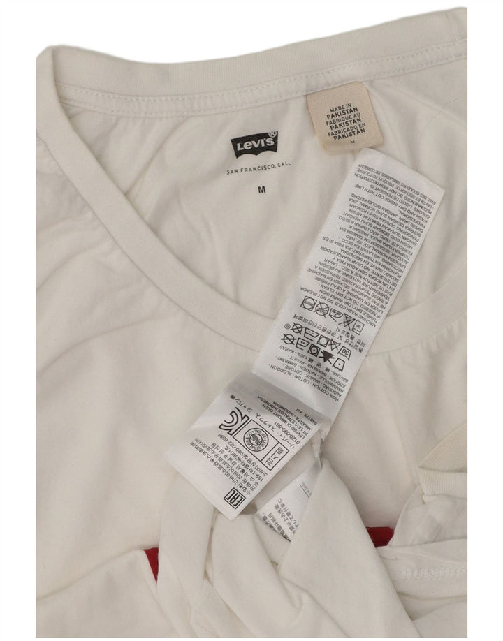 LEVI'S Damen-Top mit Grafik, UK 14, mittelweiße Baumwolle