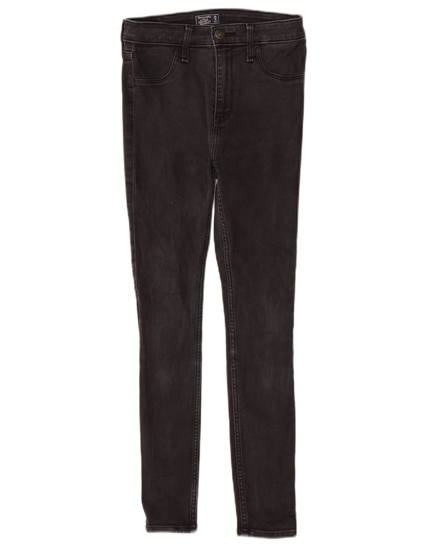 Abercrombie & Fitch Womens High Rise Skinny Jeans US 0 XS W25 L26 Grey