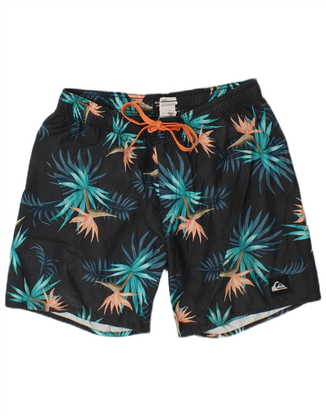 Quiksilver Herren-Badeshorts, mittelgroß, Marineblau mit Blumenmuster, Polyester
