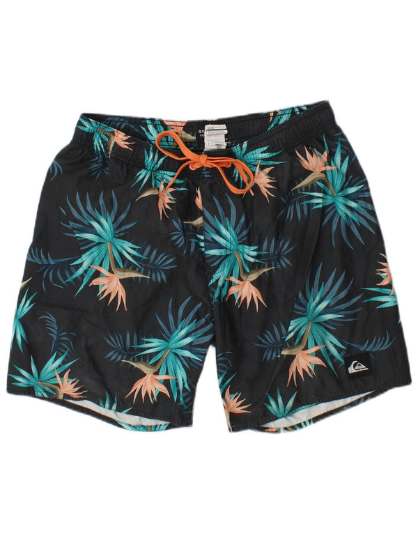 Quiksilver Herren-Badeshorts, mittelgroß, Marineblau mit Blumenmuster, Polyester
