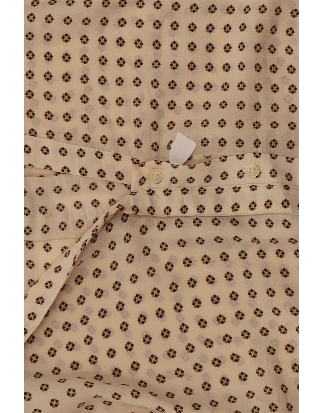 Zara Damen Hemdkleid UK 14 Mittelbeige gepunktet