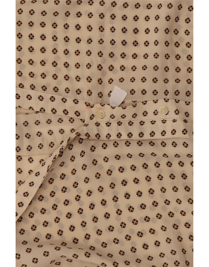 Zara Damen Hemdkleid UK 14 Mittelbeige gepunktet
