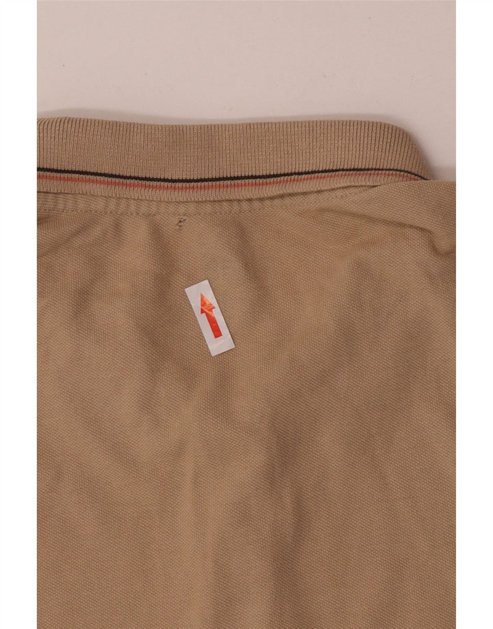 Lee Herren-Poloshirt in normaler Passform, groß, beige, gestreift, Baumwolle
