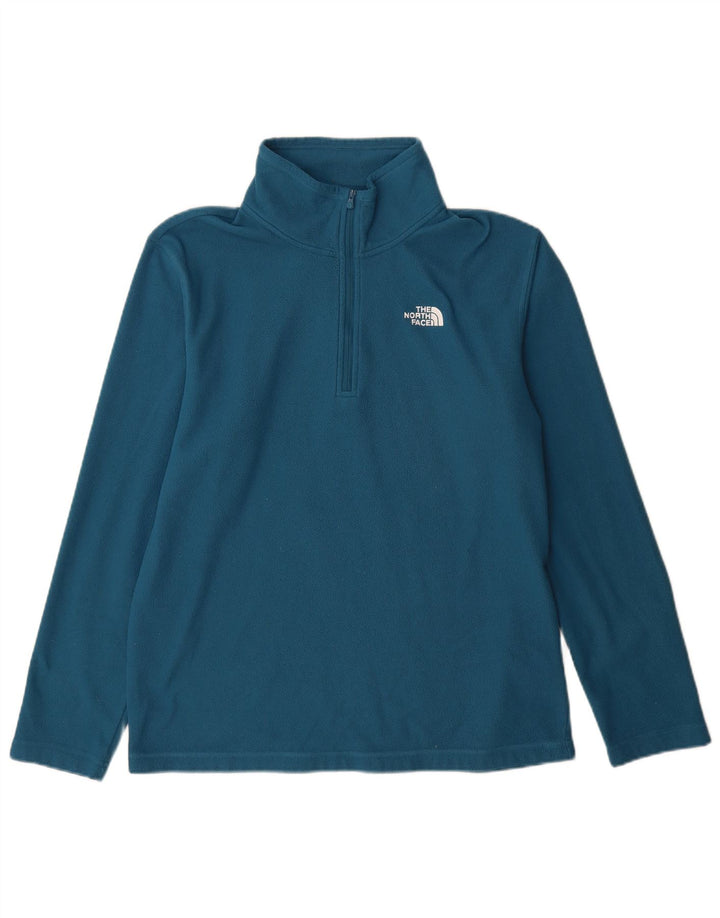 The North Face Herren-Fleecepullover mit Reißverschluss am Hals, großes, blaues Polyester