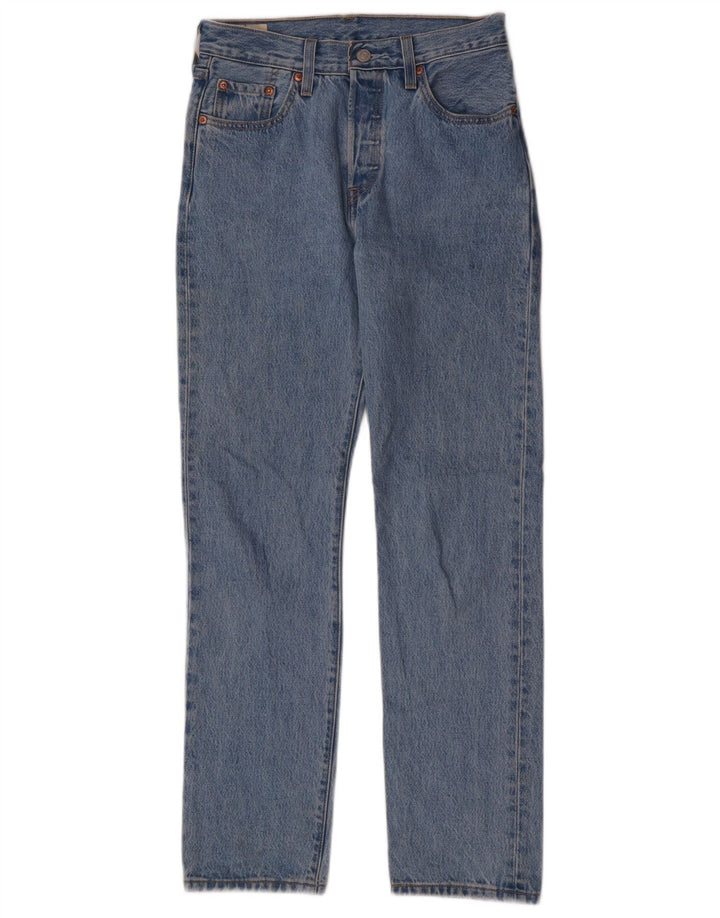 Levi's Damen 501 Straight Jeans W25 L30 Blaue Baumwolle