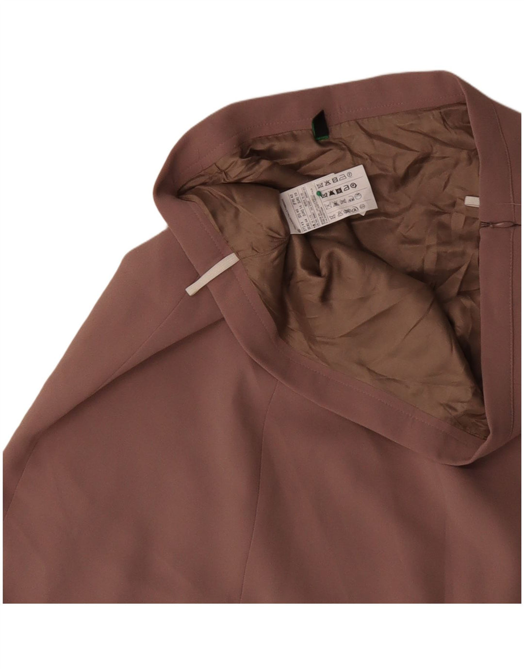 BENETTON Damen A-Linien-Rock UK 14 Large W34 Pink Floral Polyester