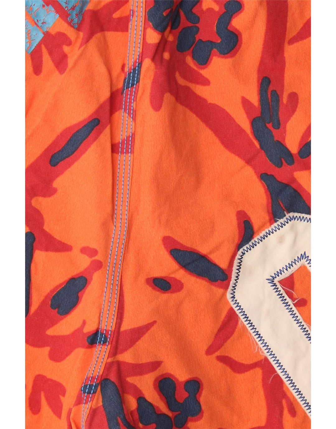 Murphy & Nye Herren-Badeshorts mit Grafik, Größe L, Orange, Baumwolle