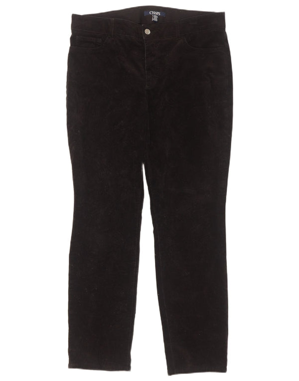 Chaps Damen Slim Cordhose US 12 Large W34 L30 Schwarze Baumwolle