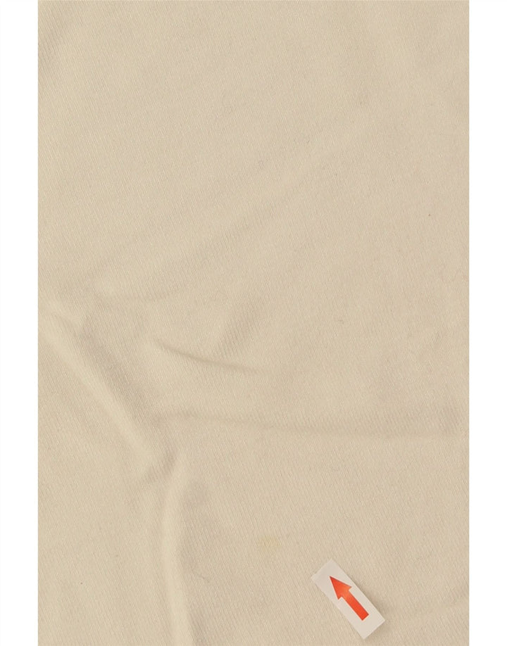 Zara Damen Crop Top Langarm UK 14 Large Off White Rayon