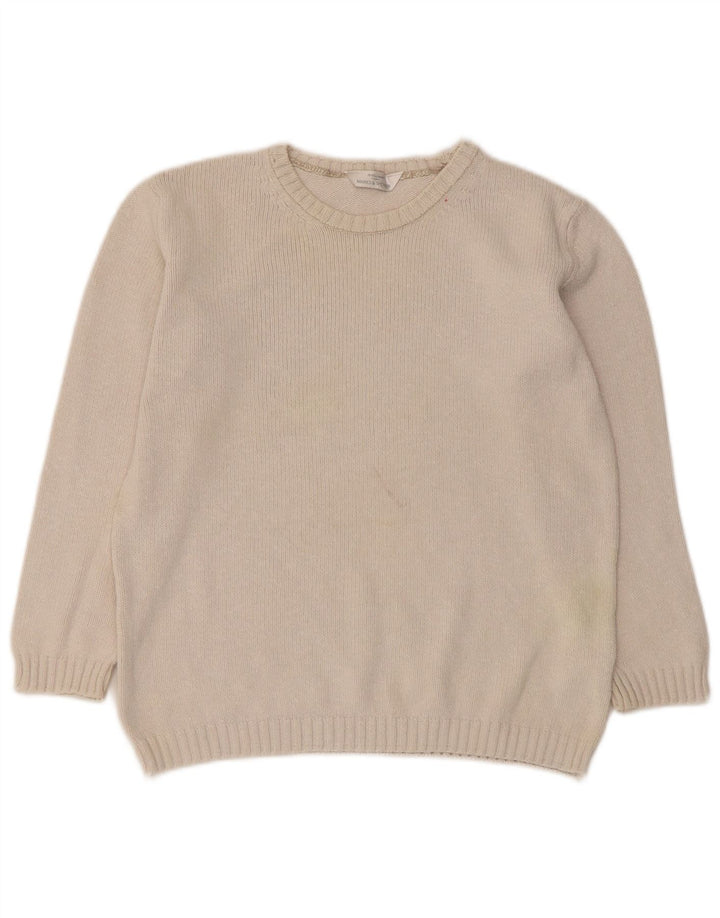 Marks & Spencer Damen-Pullover mit U-Boot-Ausschnitt, Gr. 10, Größe S, gebrochenes Weiß