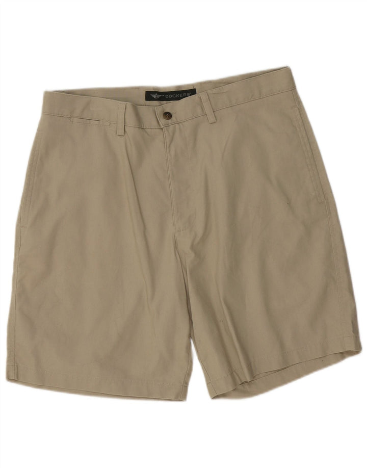 DOCKERS Herren Chino-Shorts W36 Large Beige Baumwolle