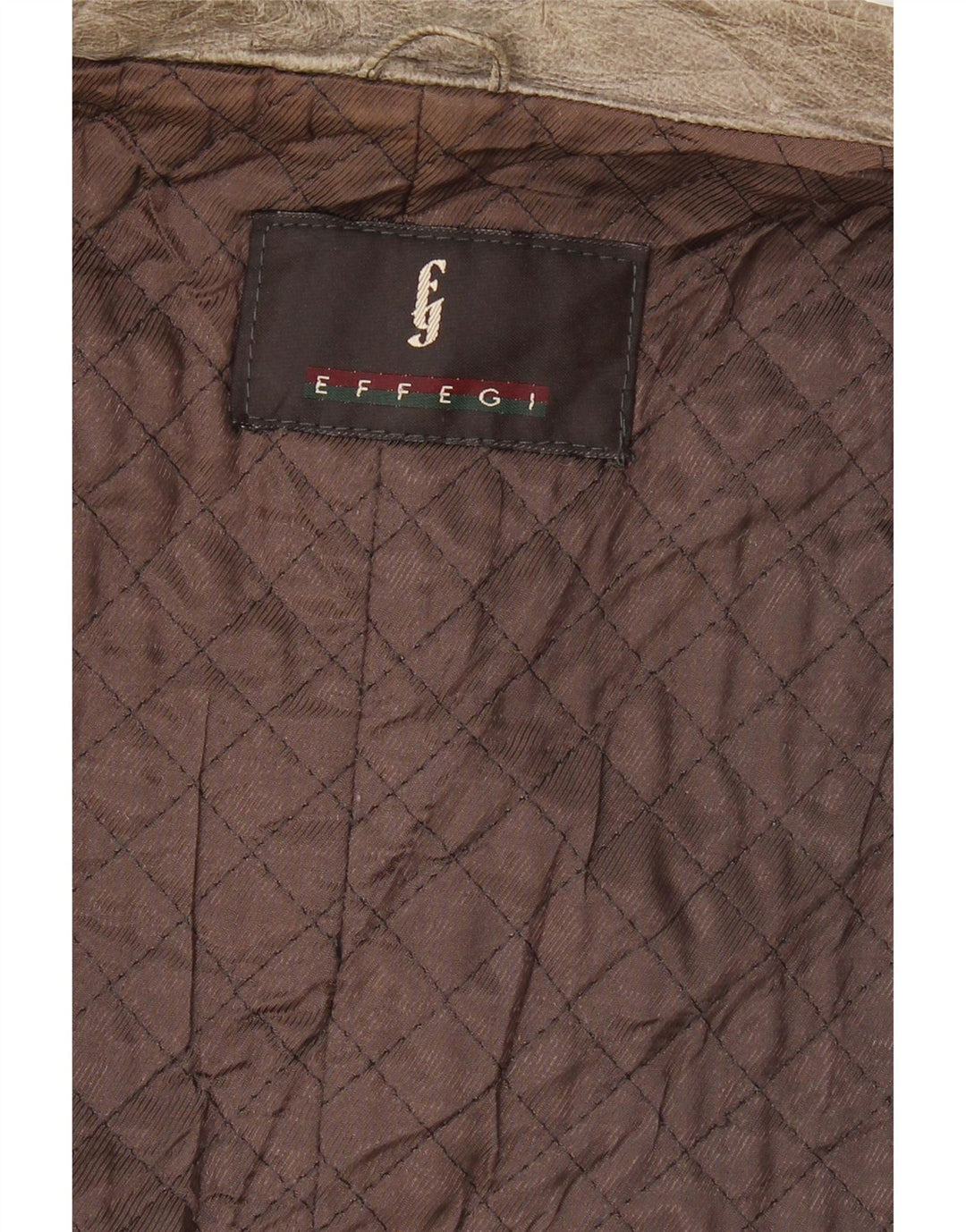 EFFEGI Womens Leather Coat UK 14 Large Beige Leather Vintage Effegi and Second-Hand Effegi from Messina Hembry 