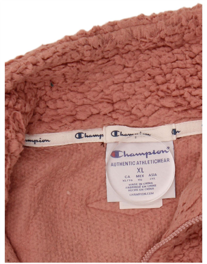 CHAMPION Damen-Fleecepullover in Übergröße, bauchfrei, mit Reißverschluss, UK 18, XL, Rosa
