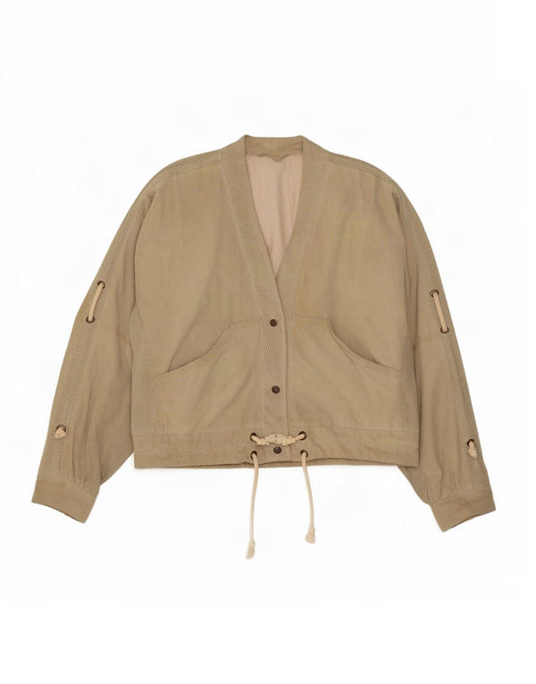 Lavorazione Artigianale Womens Loose Fit Wildlederjacke IT 40 Small Green