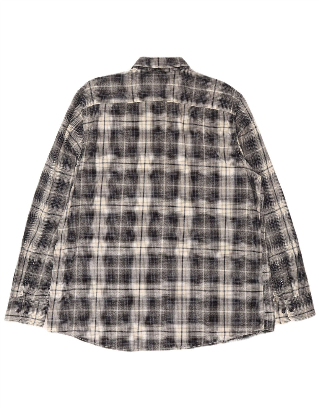 Lerros Herren-Flanellhemd 2XL, grau kariert, Baumwolle