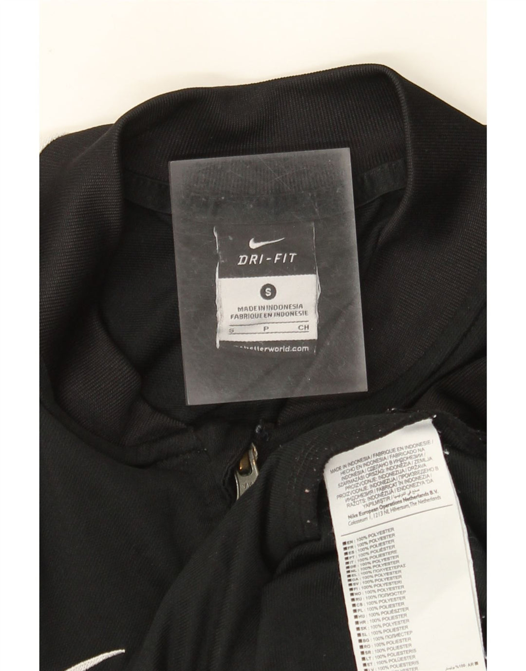 Nike Herren Dri Fit Trainingsanzug-Oberteil, Jacke, Größe S, Schwarz, Farbblock-Polyester