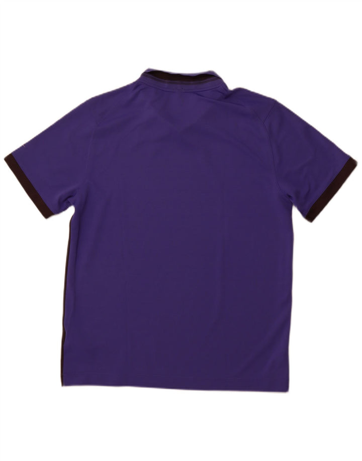 NIKE Herren-Dri-Fit-Poloshirt, mittelviolettes Farbblock-Polyester