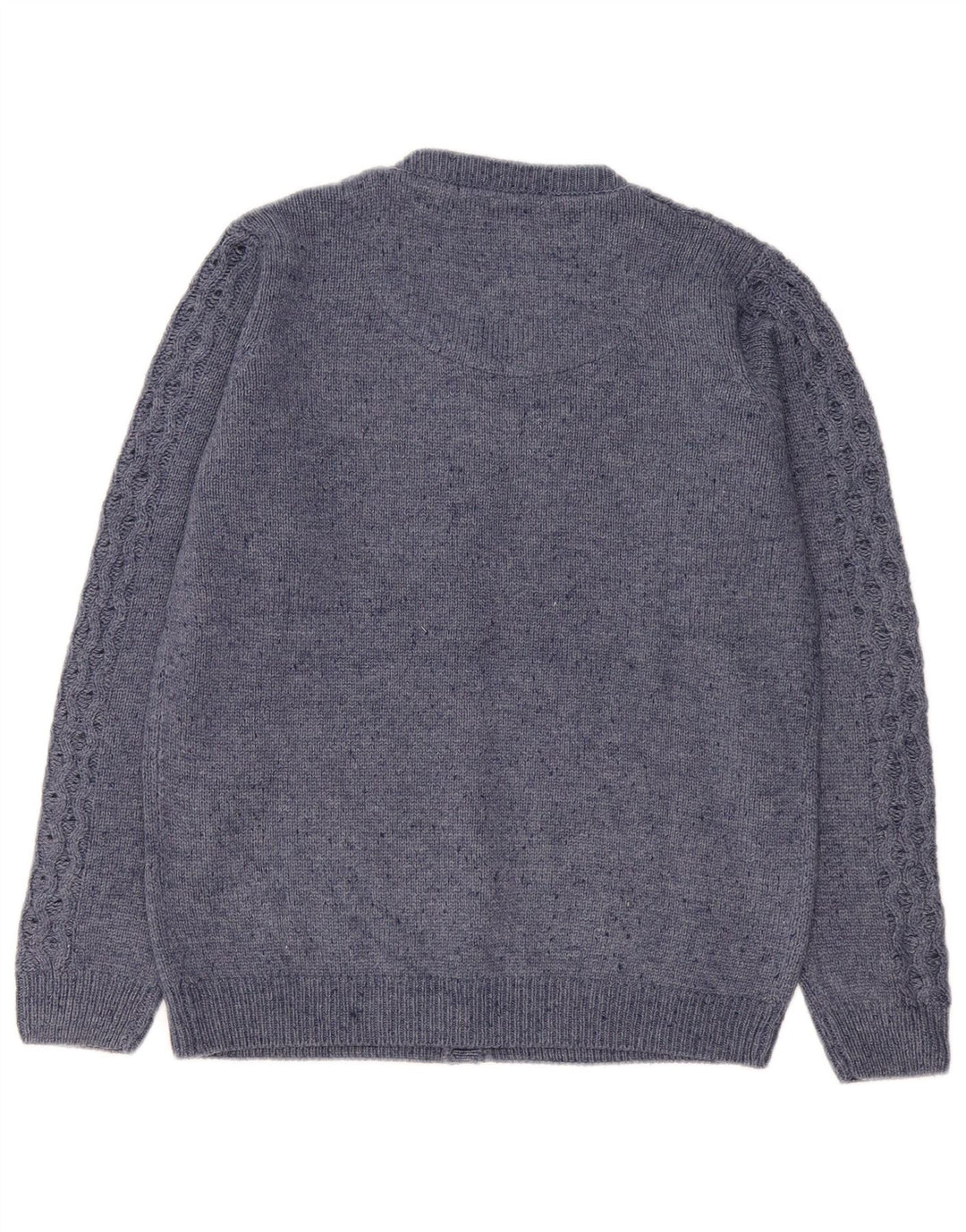 Vintage Damen Oversized Cardigan Pullover UK 10/12 Small Marineblau Acryl