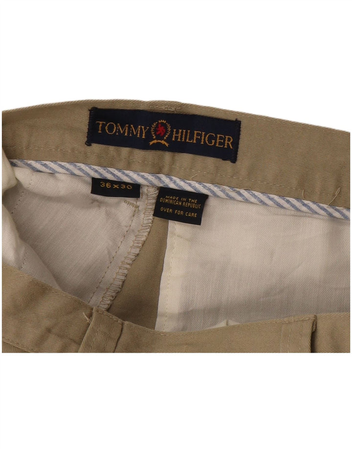 Tommy Hilfiger Herren Pegged Chino Hose W36 L30 Khaki