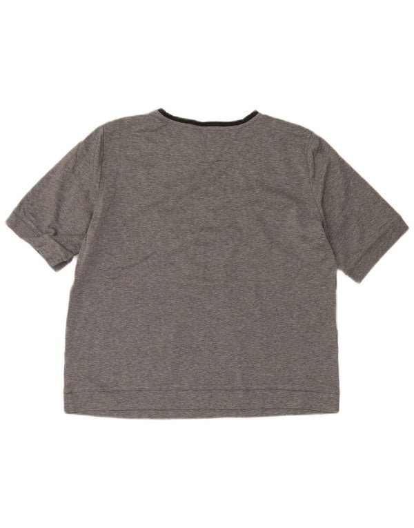 MAX MARA Damen Weekend T-Shirt Top UK 16 Large Grau Farbblock