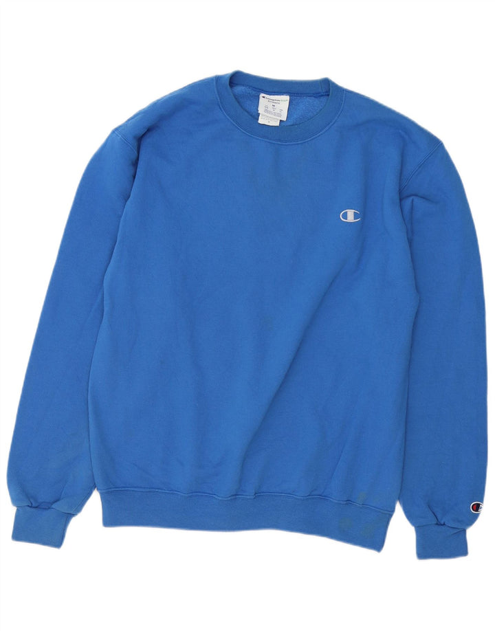 Champion Herren-Sweatshirt-Pullover aus mittelblauer Baumwolle