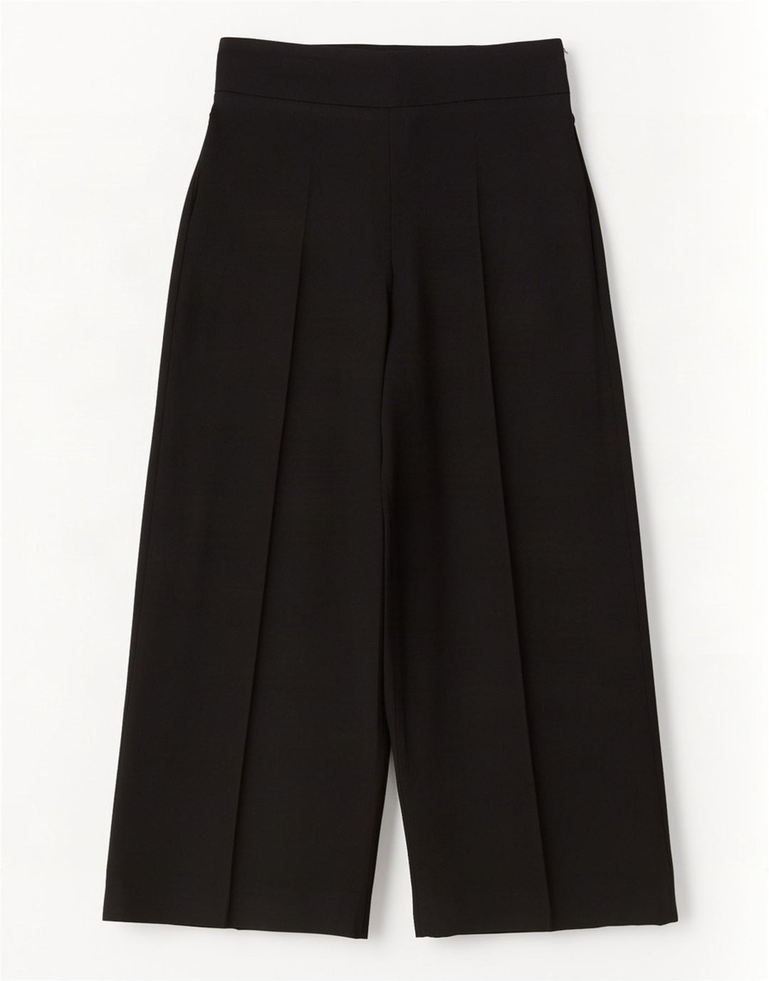 Zara Damen-Hose mit weitem Bein, mittelgroß, W28, L25, schwarzes Polyester