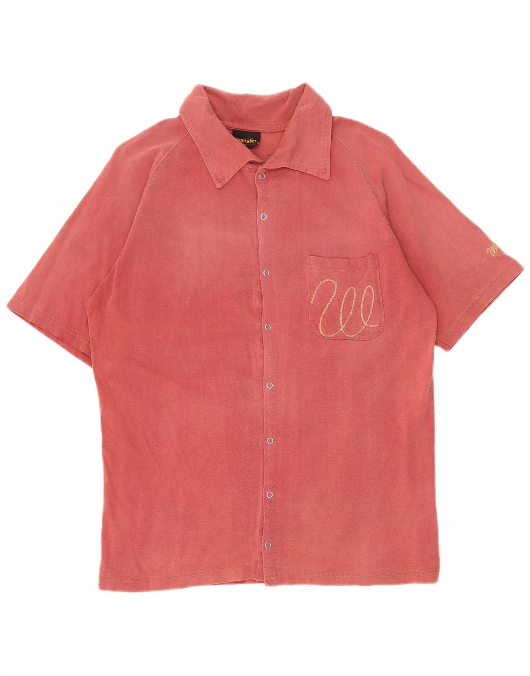 Wrangler Herren Kurzarmhemd Mittelrot