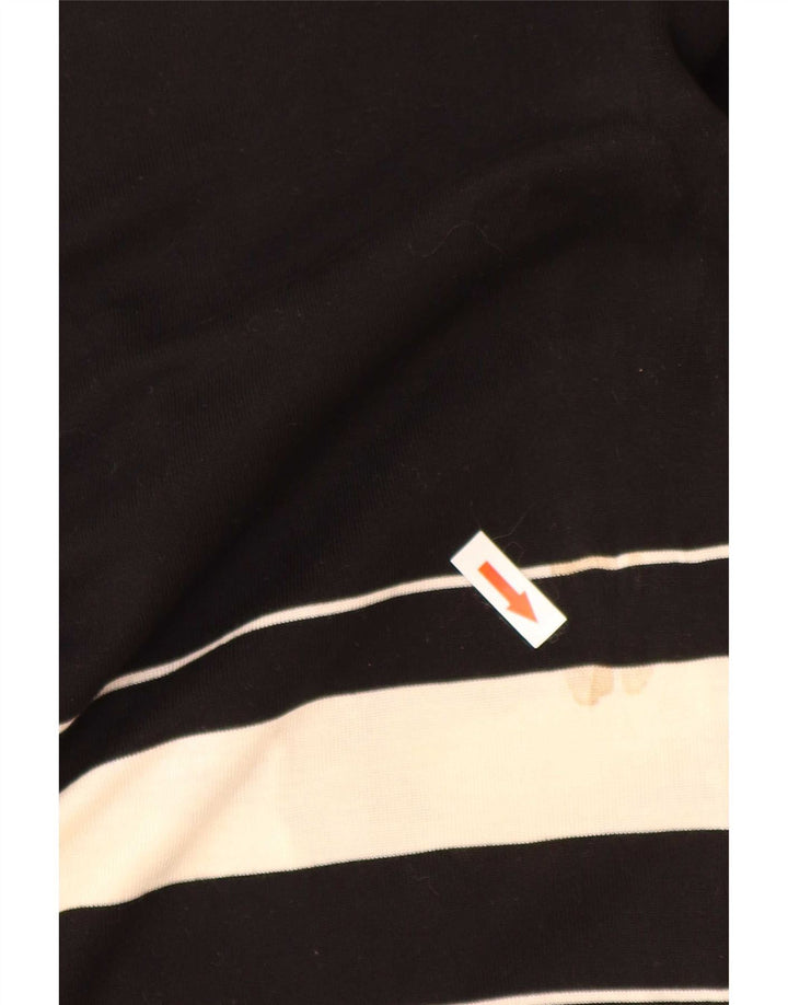 Zara Damen-Blusenoberteil UK 12 Medium Black Colourblock Lyocell