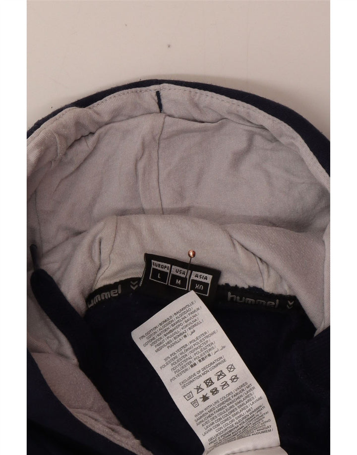 HUMMEL Herren-Kapuzenpullover mit Grafik, groß, marineblau, Baumwolle