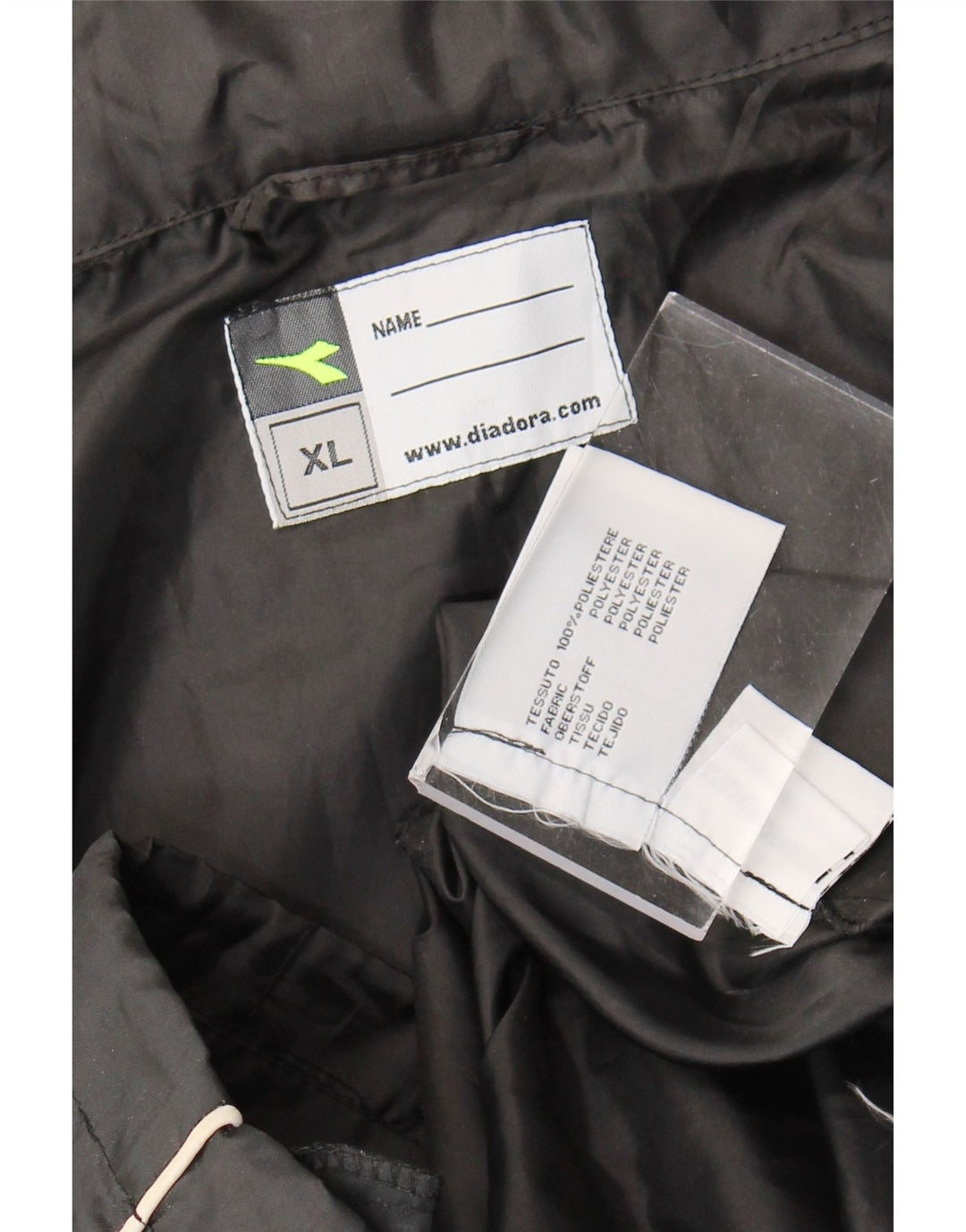 Diadora Herren-Trainingsanzug-Oberteil, Jacke, XL, Schwarz, Polyester