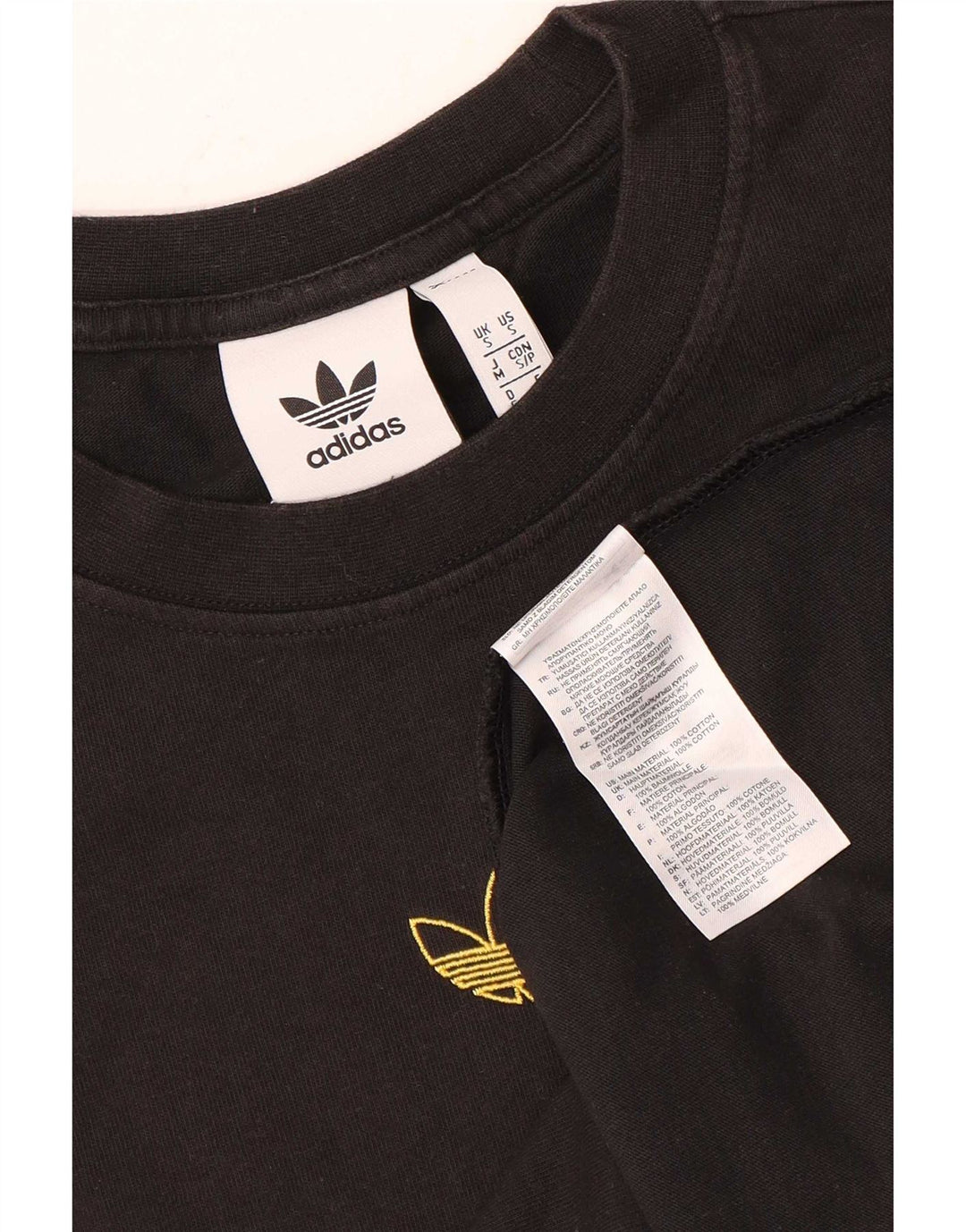 Adidas Herren T-Shirt Top Small Schwarz Baumwolle
