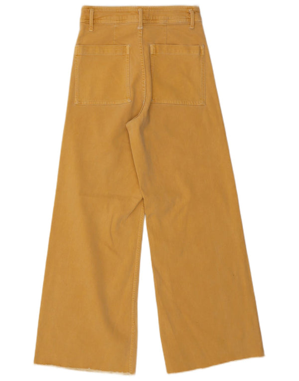 Zara Damen The Marine High Waist Wide Leg Jeans EU 38 Small W28 L27 Gelb