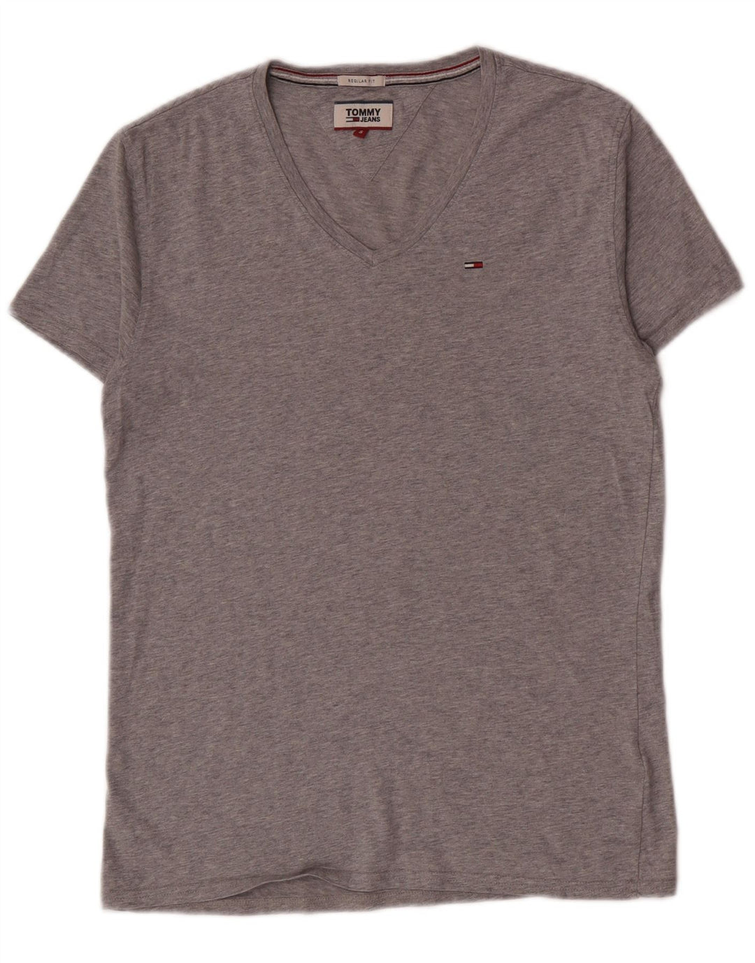 Tommy Hilfiger Herren T-Shirt Top Small Grau Baumwolle