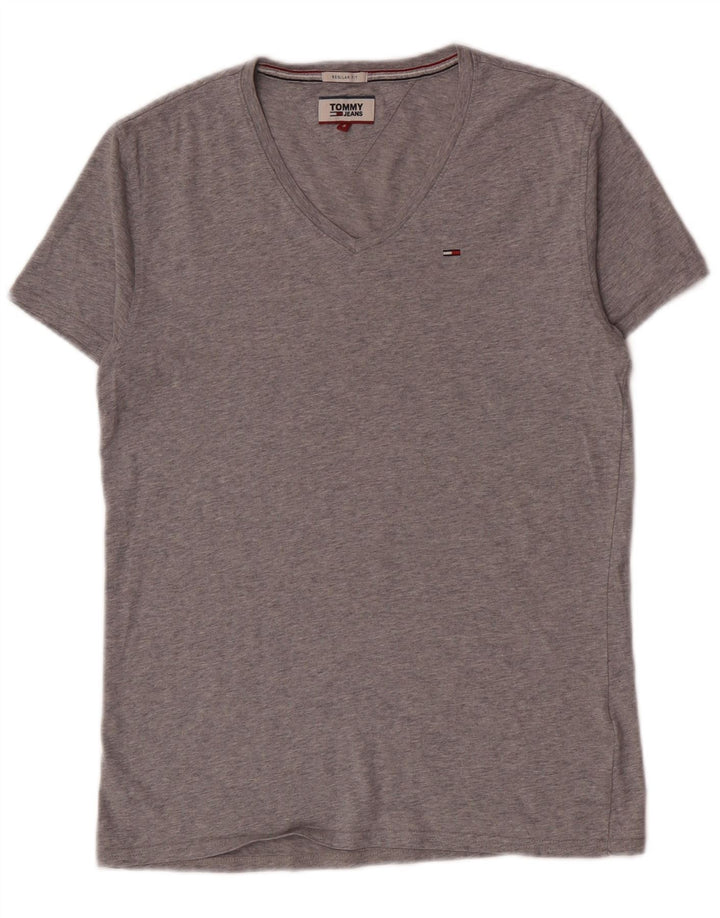 Tommy Hilfiger Herren T-Shirt Top Small Grau Baumwolle
